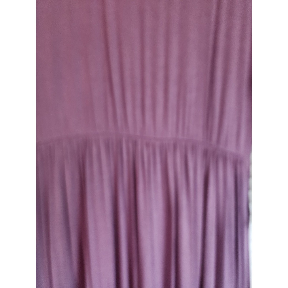 Celeste 3XL Lavender Ruffle Trim Tiered Midi Dress Modest Boho Cottagecore Knit - Picture 5 of 8